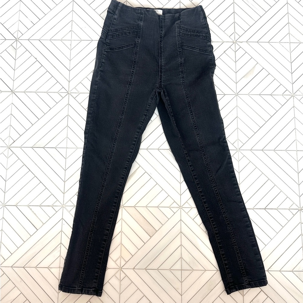 “We The Free” Black Moto Style Jeans, Size 27